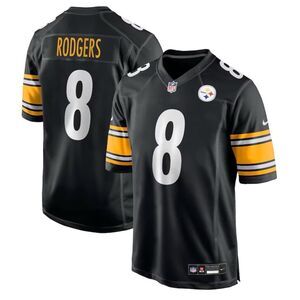 Nike Pittsburgh Steelers Aaron Rodgers Jersey Black Medium NWT IN PACKAGE